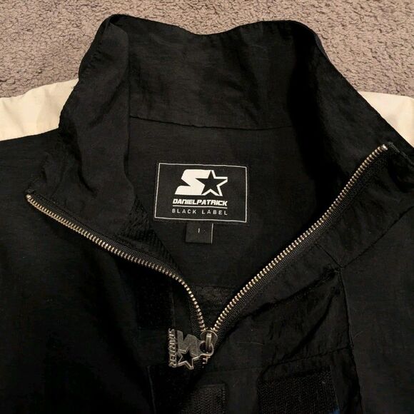 Starter Black Label x Daniel Patrick Black Pullover Windbreaker Jacket Men's XL - Picture 6 of 8
